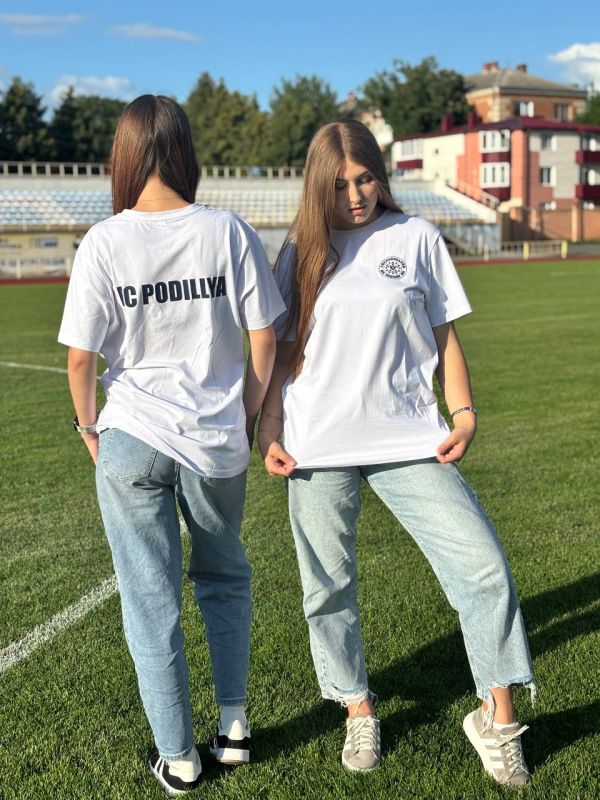 Футболка повсякденна ФК Поділля біла