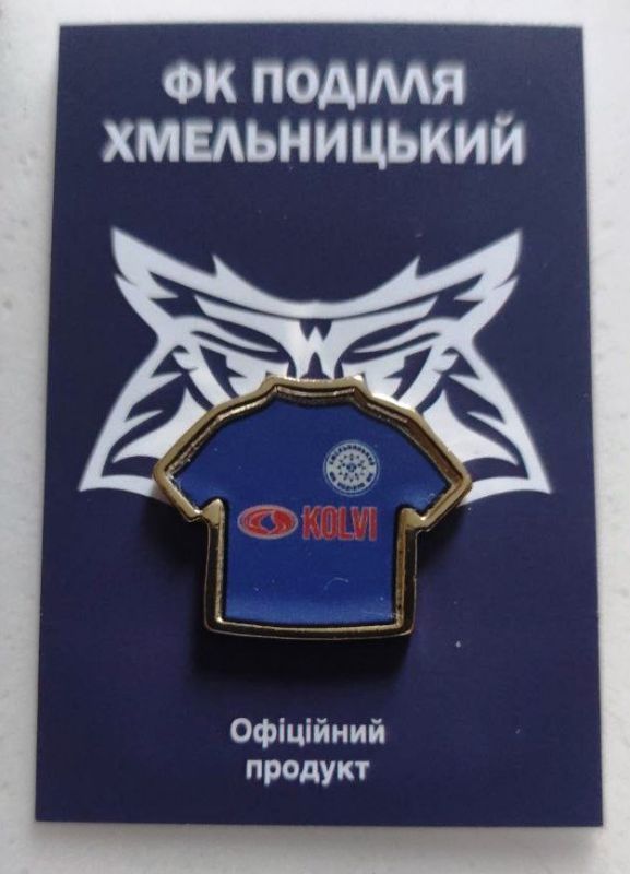 Значок ФК Поділля футболка синя